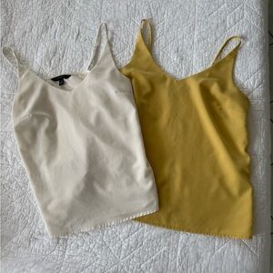 Banana Republic Women's Camisoles - Cream and Yellow